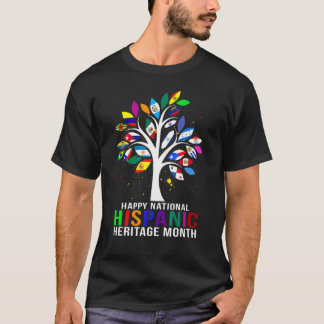 Nationellt ispanikkulturarv, månatlig latino Flagg T Shirt