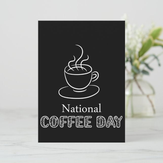 Nationellt kort för kaffedagar (Stående Fram)