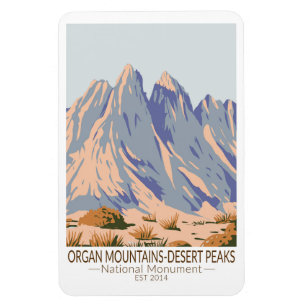 Nationellt monument över organbergen Desert Peaks Magnet