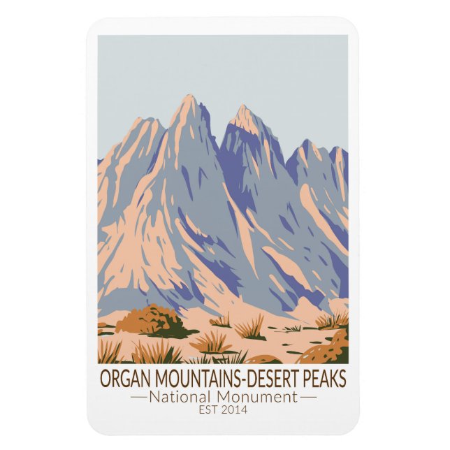 Nationellt monument över organbergen Desert Peaks Magnet (Vertikal)