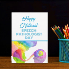 Nationellt pass för patologen i Lycklig vid Tal Julkort