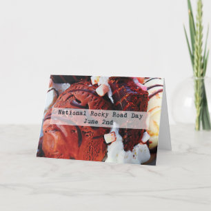 Nationellt Rocky Road Day Funny Helgdag Card Helgkort