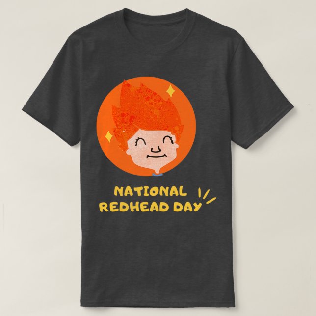 Nationellt rödhårig T Shirt (Design framsida)