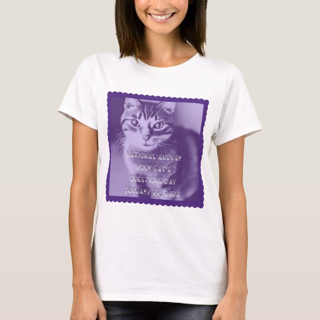 Nationellt svar på kattens frågestund t shirt (Framsida)