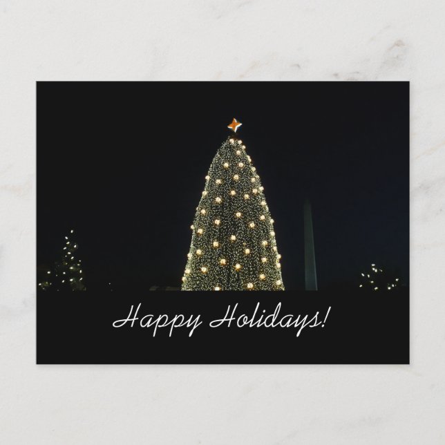 Nationellt vykort för monument i Träd och Washingt (Framsida)