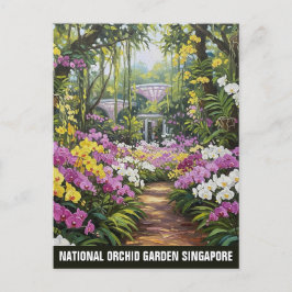 Nationellt vykort för Orchid Garden Singapore