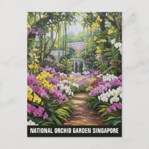 Nationellt vykort för Orchid Garden Singapore