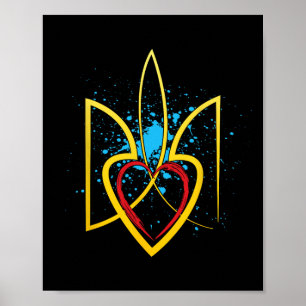 Nationens vapen för Ukraina Ukrainska Kiev Hemland Poster
