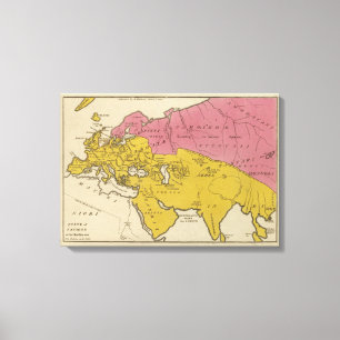 Nationernas tillstånd i det kristna området canvastryck