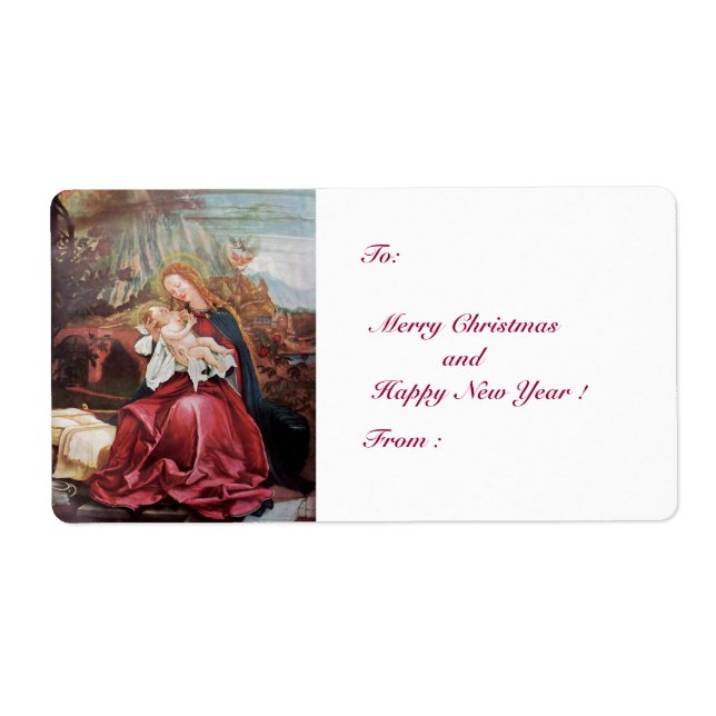 NATITIVITET MED ÄNGLAR - MAGISK CHRISTMAS FRAKTSEDEL (Framsidan)