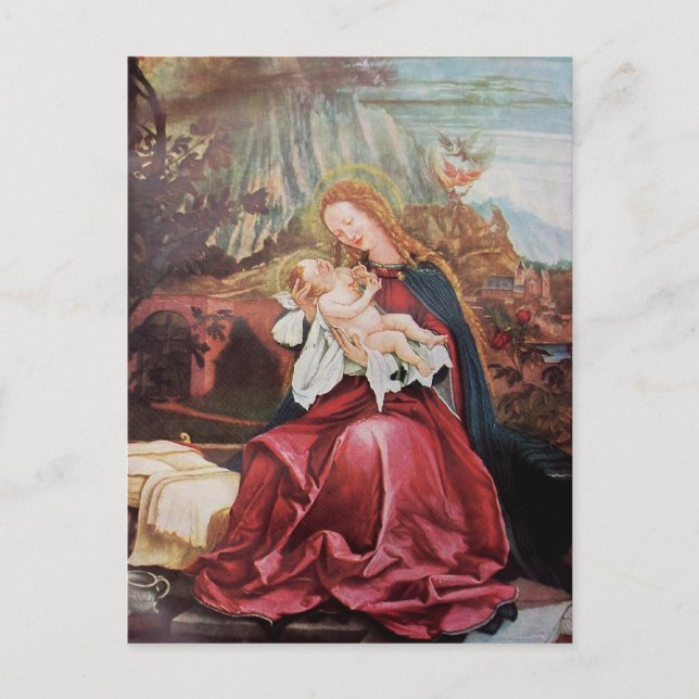 NATITIVITET MED ÄNGLAR - MAGISK CHRISTMAS HELG VYKORT (Framsida)