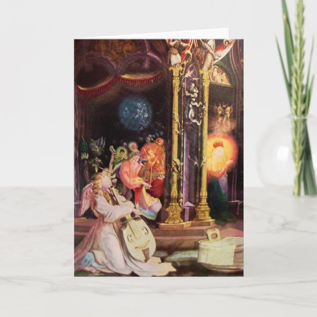 NATITIVITET MED ÄNGLAR - MAGISK CHRISTMAS HELGKORT (Framsida)