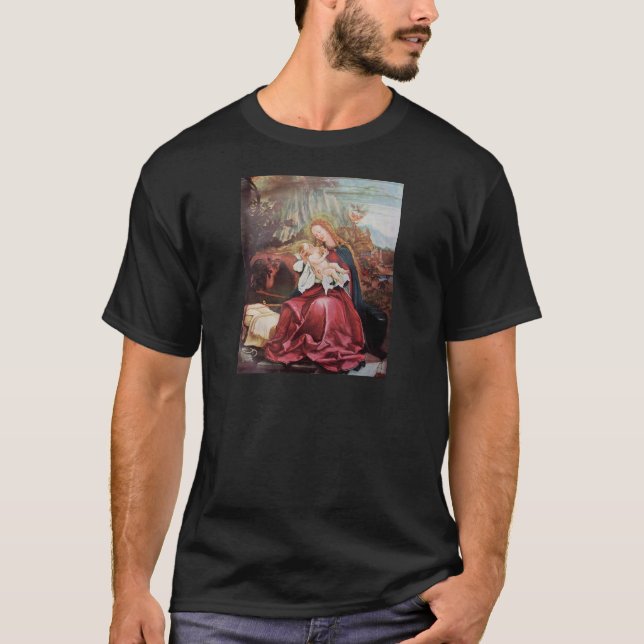 NATITIVITET MED ÄNGLAR - MAGISK CHRISTMAS T-SHIRT (Framsida)