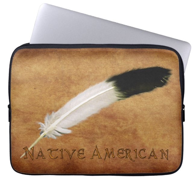 NATIV AMERIKANN Helig Feather Laptop sleeve (Framsidan)
