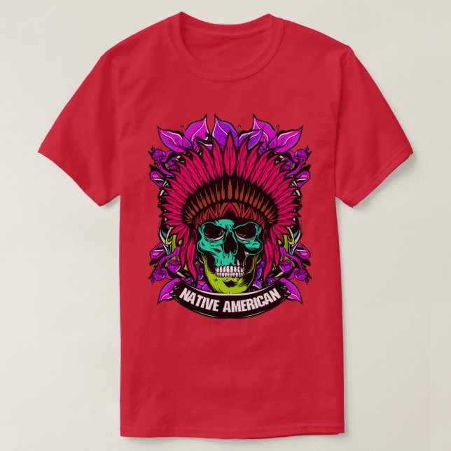 NATIV AMERIKANSK RETRO 2 T SHIRT (Design framsida)