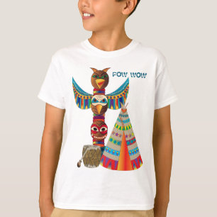 NATIV INDIAN BILDER ON BARN T SHIRT