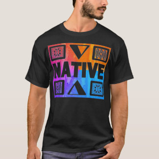 NATIV NATIV AMERIKANSK LYCKLIG NATIV AMERIKANER DA T SHIRT