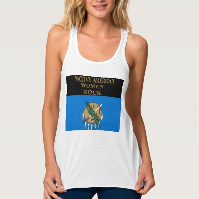 NATIVA AMERIKA KVINNOR STEN LINNE MED RACERBACK  (Framsida)