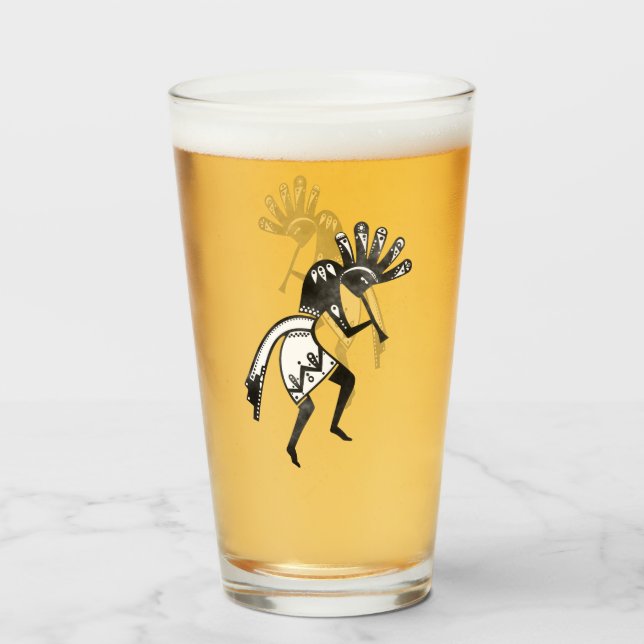 "Native America Culture" - Dancing Kokopelli 1 Glaskopp (Framsida fylld)