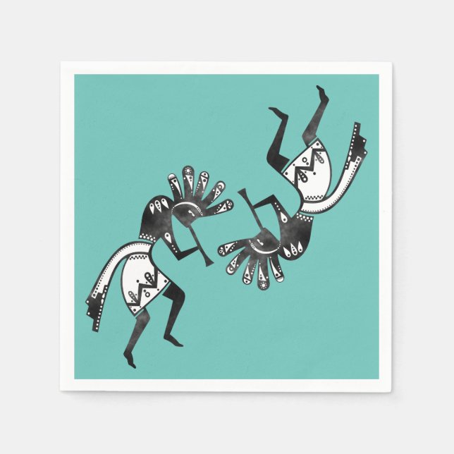 "Native America Culture" - Dancing Kokopelli 1 Pappersservett (Framsidan)