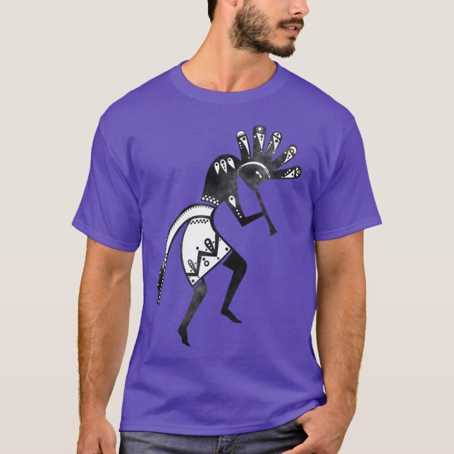 "Native America Culture" - Dancing Kokopelli 1 T Shirt (Framsida)