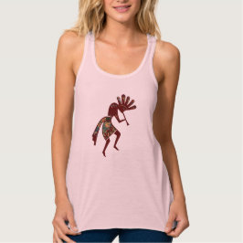 "Native America Culture" - Dancing Kokopelli 3 Linne Med Racerback
