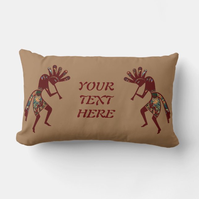 "Native America Culture" - Dancing Kokopelli 3 Lumbarkudde (Framsida)