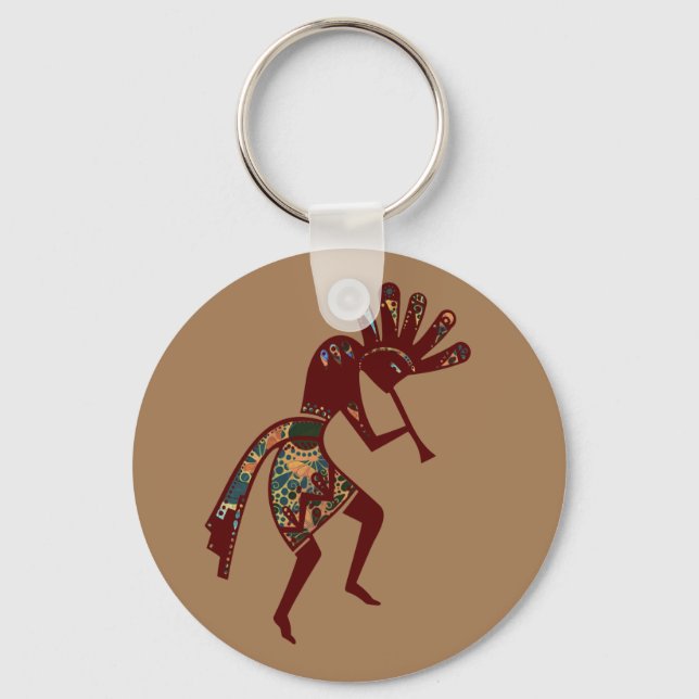 "Native America Culture" - Dancing Kokopelli 3 Nyckelring (Framsida)