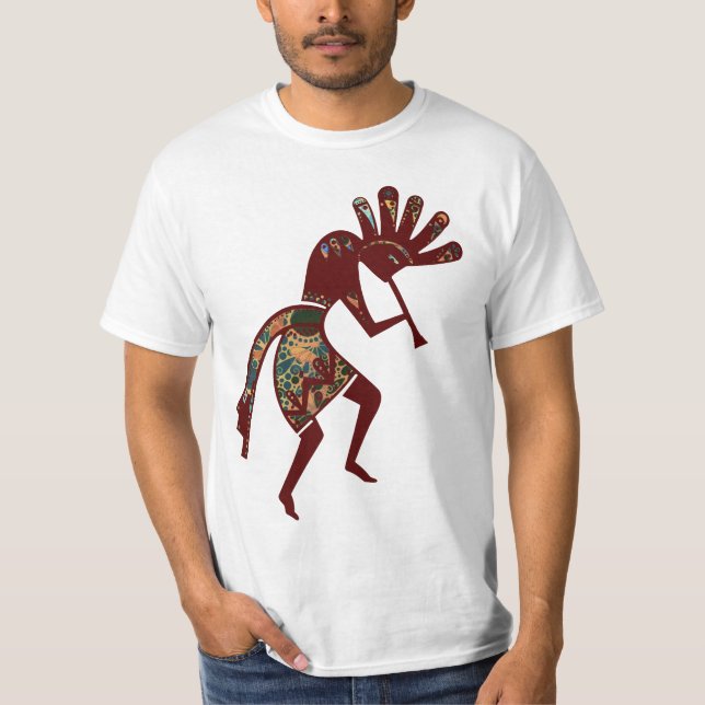 "Native America Culture" - Dancing Kokopelli 3 T Shirt (Framsida)
