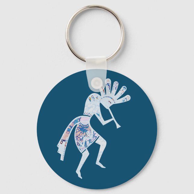 "Native America Culture" - Dancing Kokopelli 4 Nyckelring (Framsida)