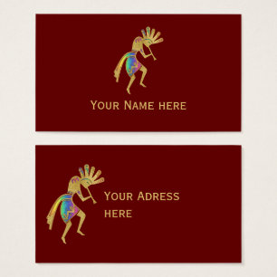 "Native America Culture" - Dancing Kokopelli 5 Visitkort
