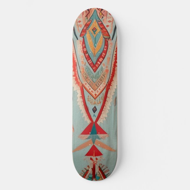 Native America Pattern Mini Skateboard Bräda 18,5 Cm (Framsida)
