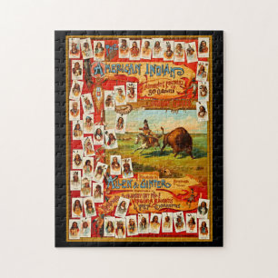 Native American 50 Berömd Tribal Chiefs Vintage Pussel