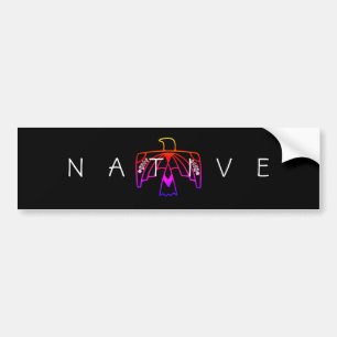 Native American Anishinaabe Fluorescent Eagle Bildekal