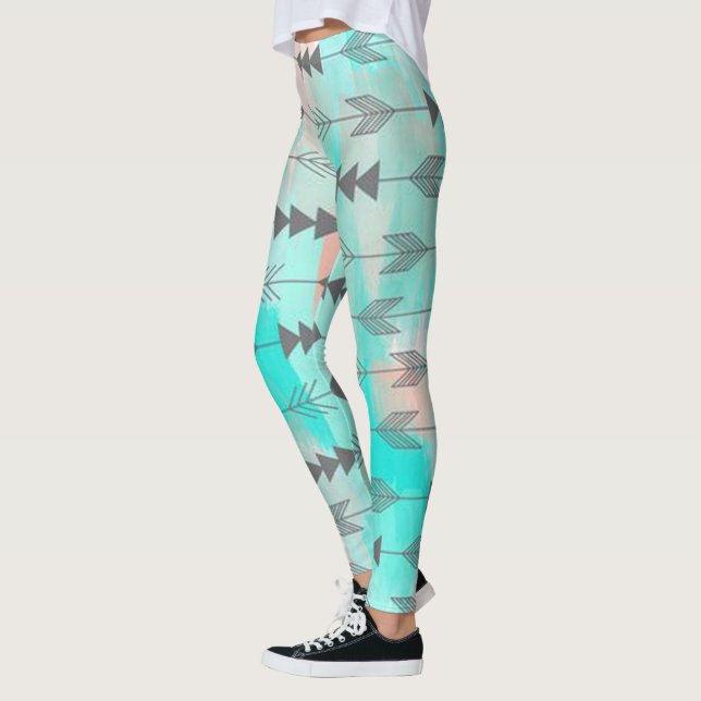 Native American Arrow Mönster Leggings (Vänster)