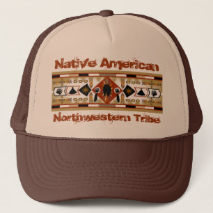 Native American Bear Klan Hat Keps