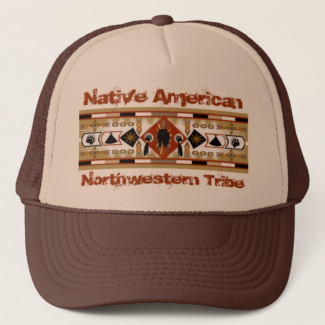 Native American Bear Klan Hat Keps (Framsida)