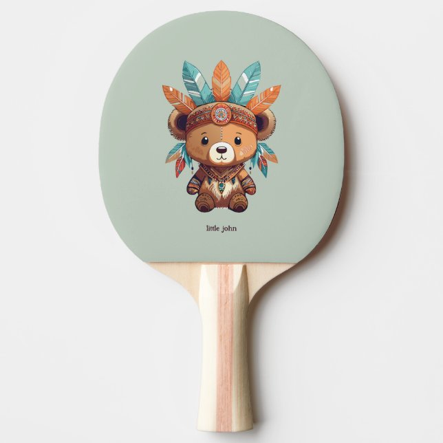 Native American Bear Pingisracket (Framsidan)