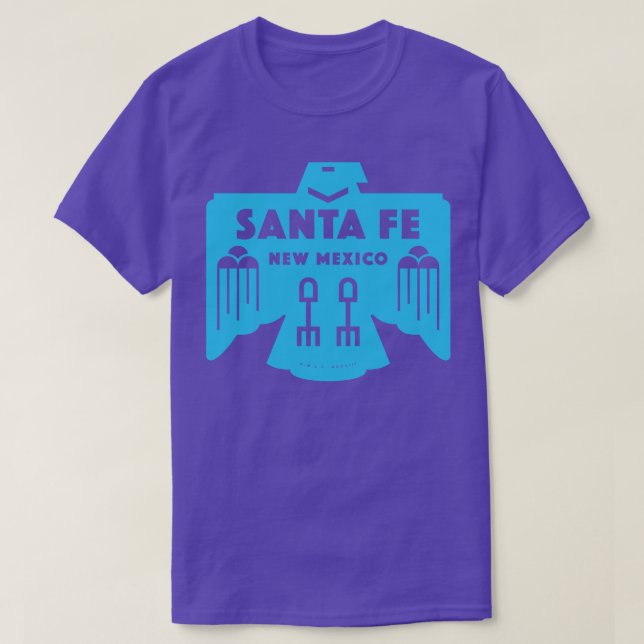 Native American Bird Santa Fe New mexico Blue T Shirt (Design framsida)