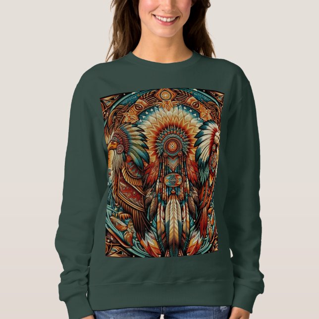 Native American Birds T Shirt (Framsida)
