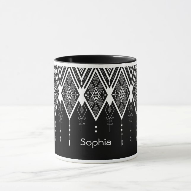 Native American Black and White Custome Mugg (Center)