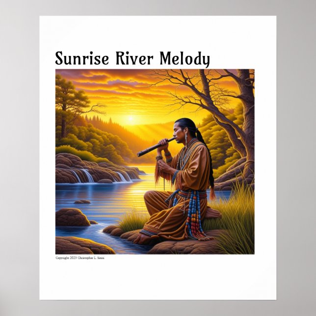 Native-American blue and Gult Digital scenic Poster (Framsidan)