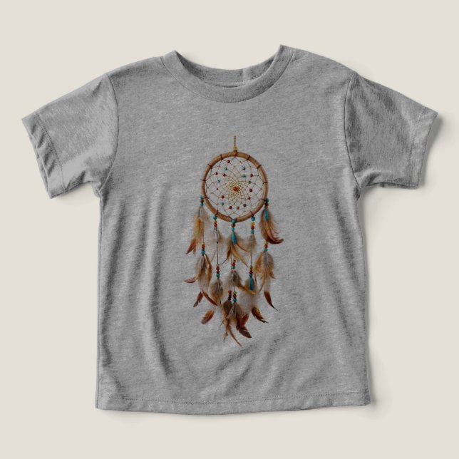 Native American Boho Dreamcatcher Tribal Foton T Shirt (Design Framsida)