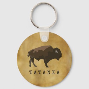 Native American Buffalo Bison Tatanka Teckning Nyckelring
