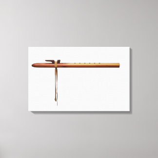 Native American Cedar Flute Canvastryck