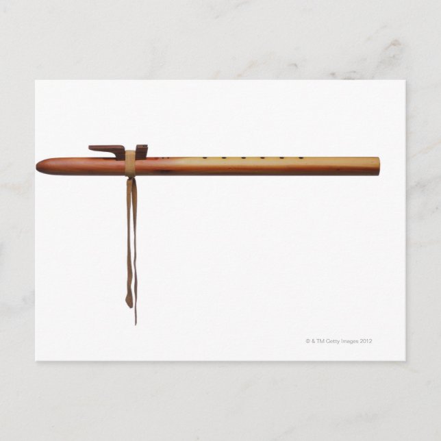 Native American Cedar Flute Vykort (Framsida)