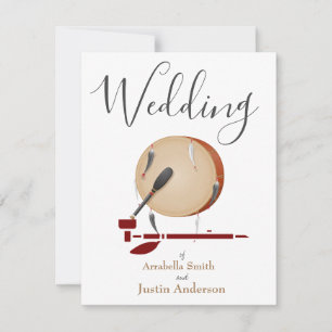 Native American Ceremonial White Bröllop  Inbjudningar