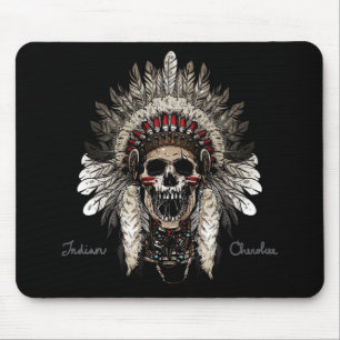 Native American Cherokee Indian Chief Skull Musmatta