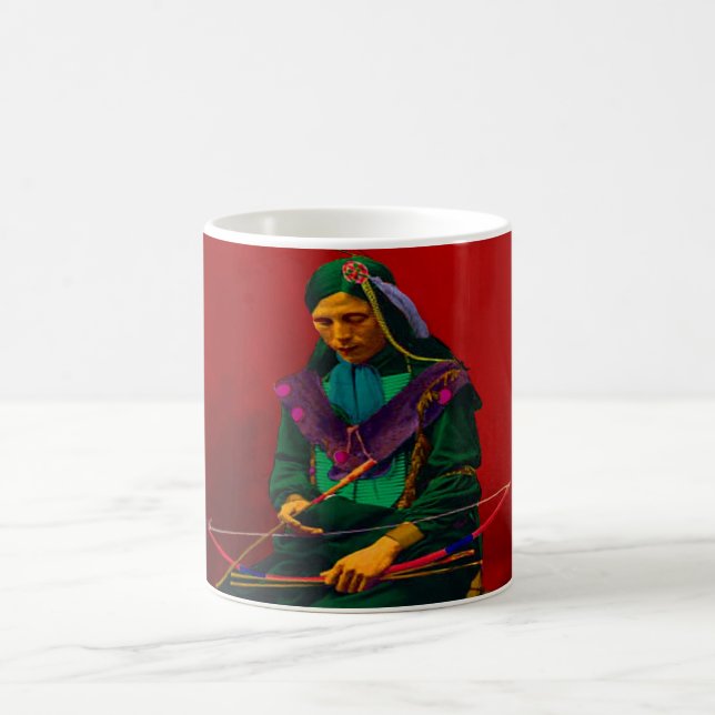 Native American Cherokee Pop Art Kaffemugg (Center)