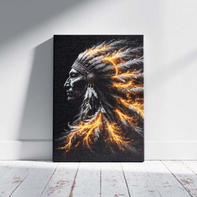 Native American Chief Canvastryck (Skapare uppladdad)